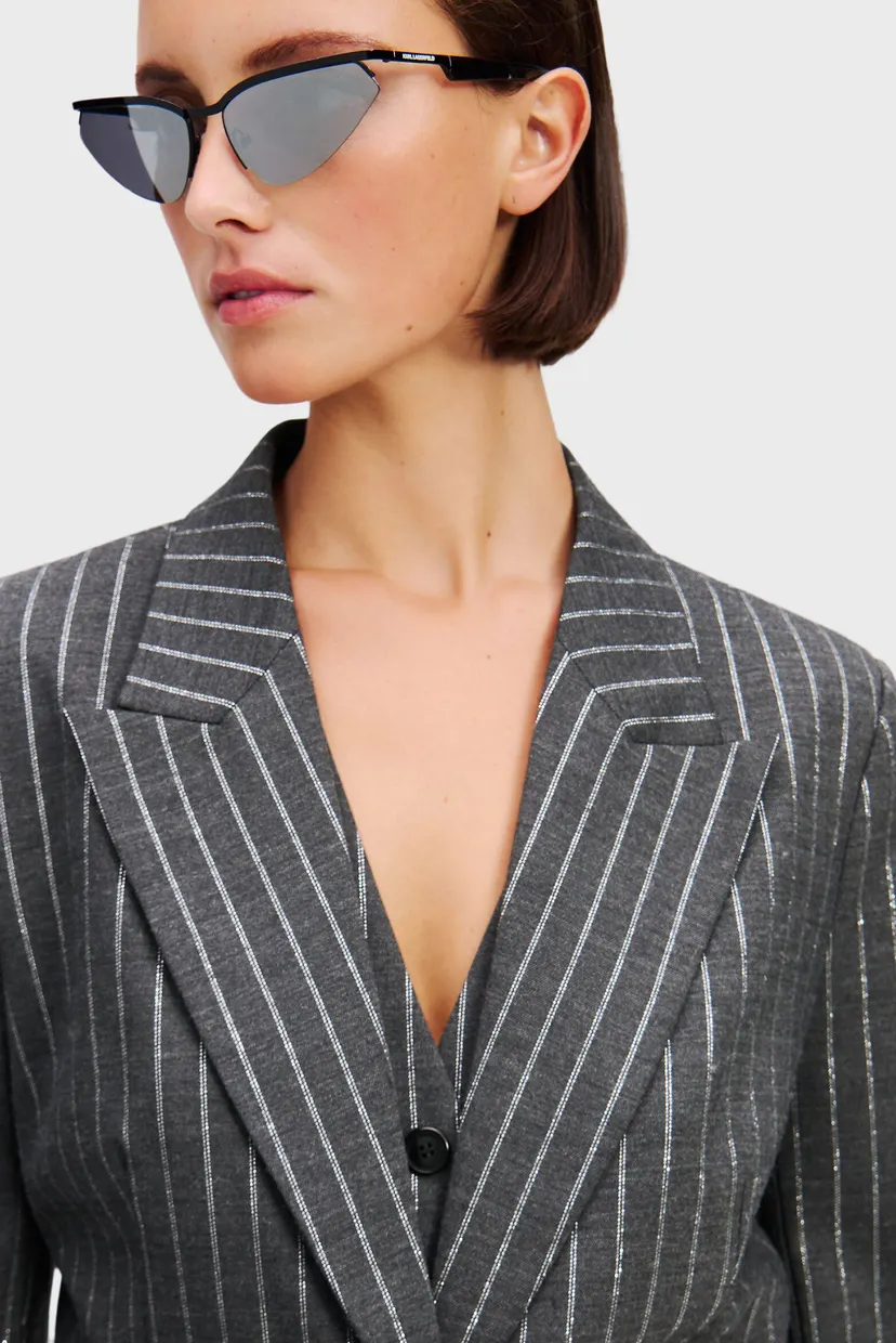 Женский серый жакет в полоску PINSTRIPE BLAZER 4