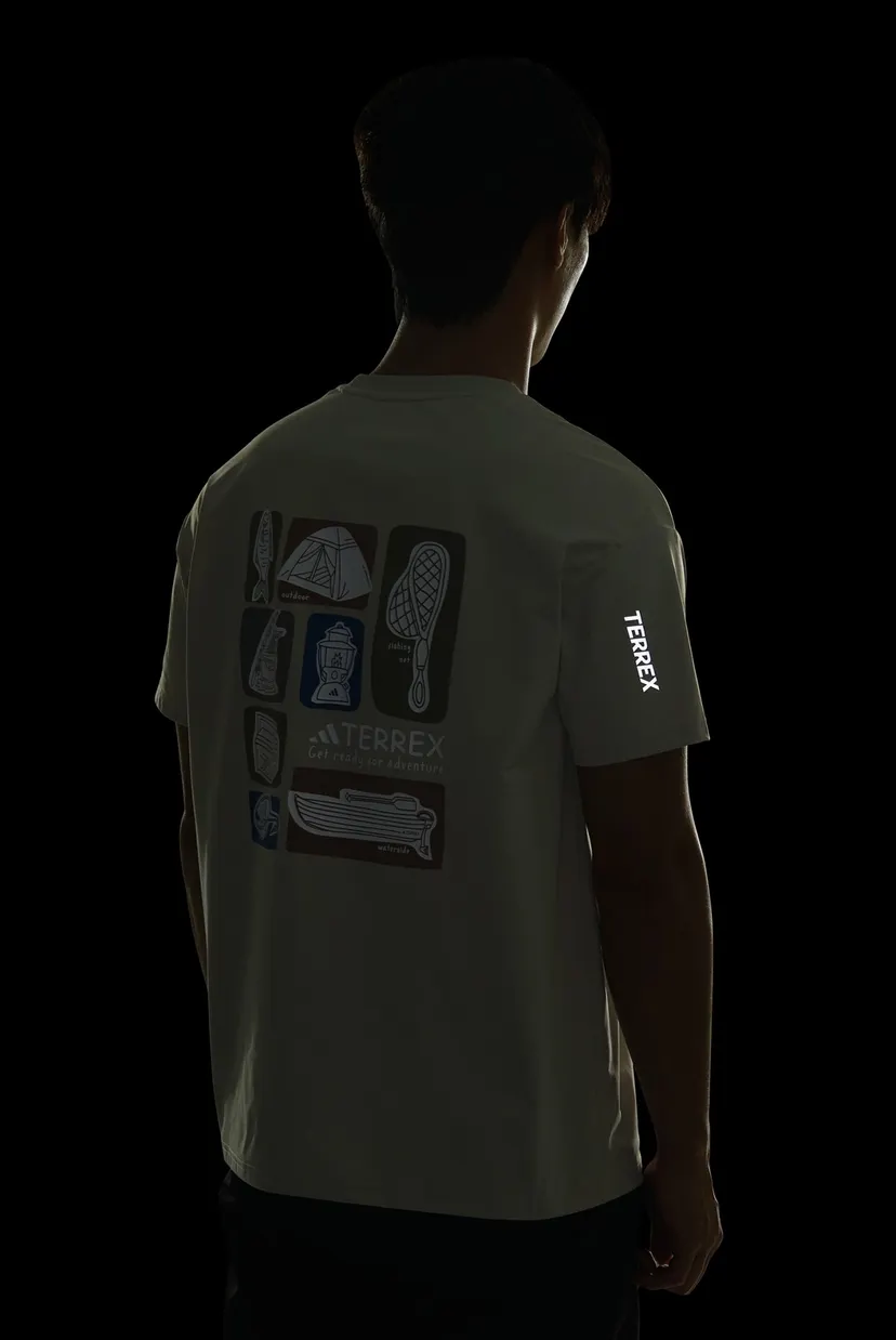 Мужская бежевая футболка Xploric Climacool Graphic 5