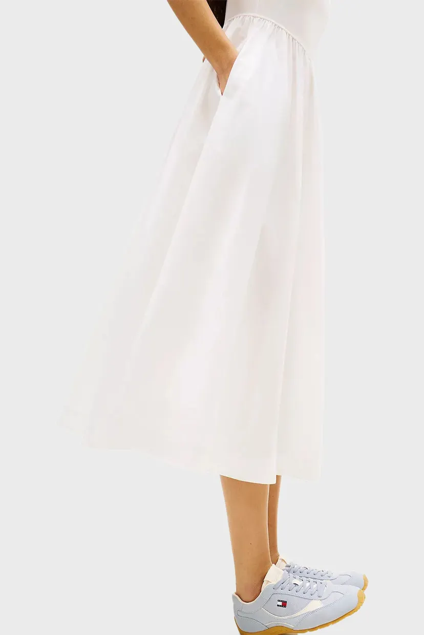 Жіноча біла сукня RIB POPLIN 4