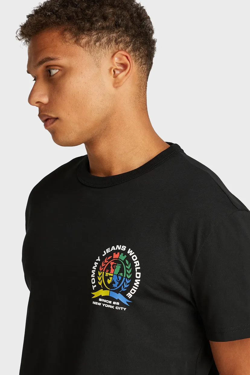 Чоловіча чорна футболка TJM REG 4CLR CREST 4