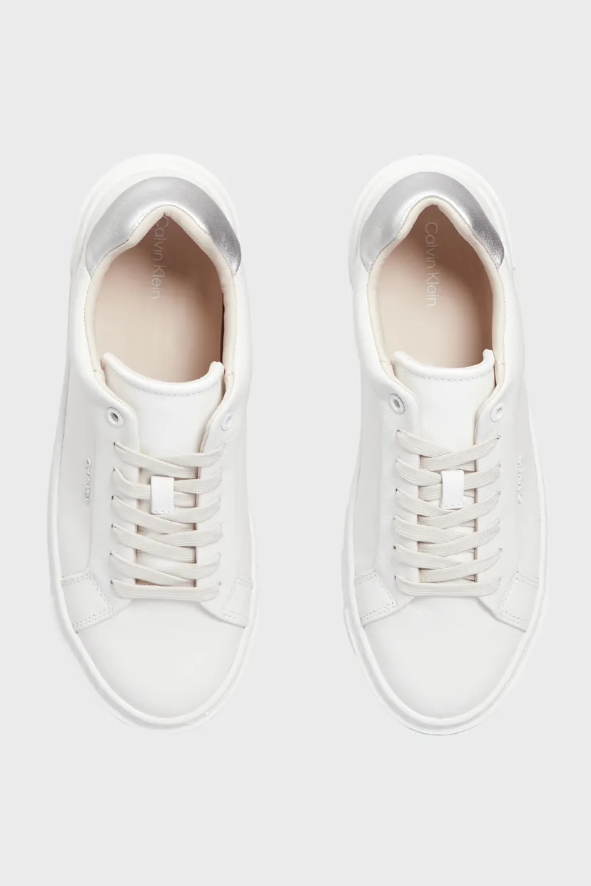 Женские белые кожаные сникерсы CUPSOLE LACE UP W ML - LTH 4