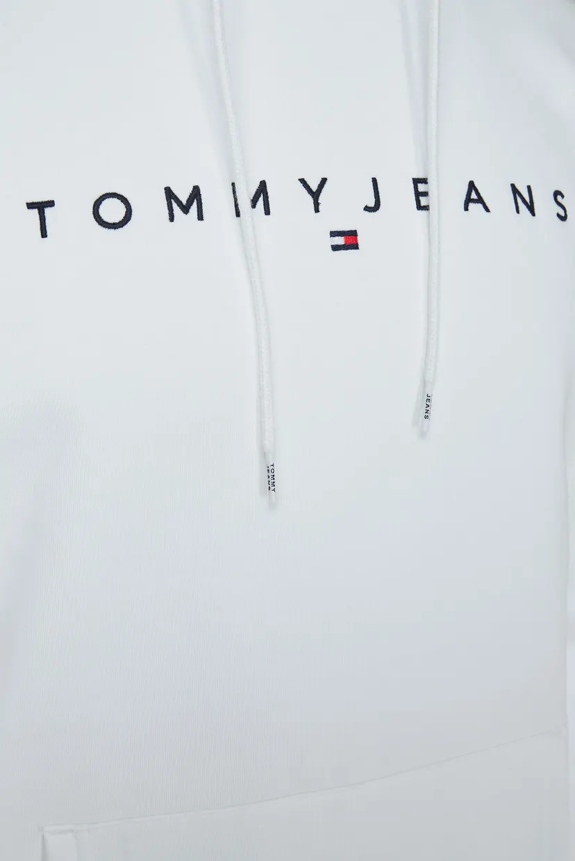 Чоловіче біле худі TJM REG LINEAR LOGO HOODIE EXT 5