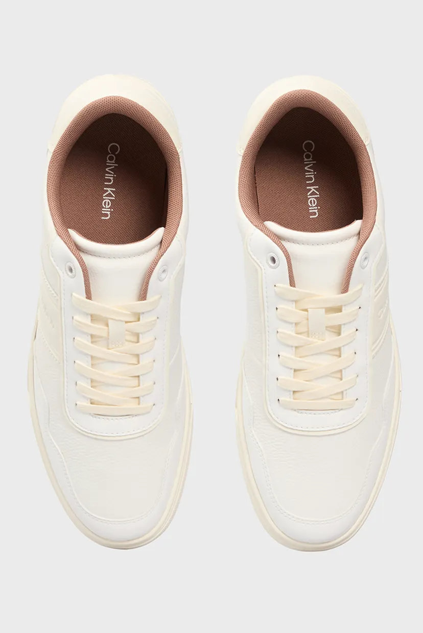 Мужские белые кожаные сникерсы LOW TOP LACE UP LOGO 4