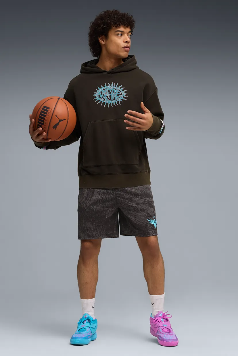 Мужское темно-коричневое худи Melo x Hive Relaxed Hoodie Men 5