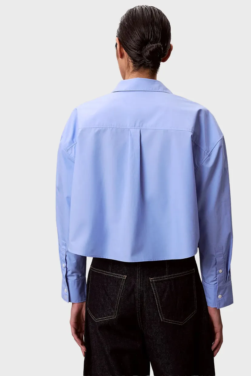 Женская голубая рубашка Poplin 3