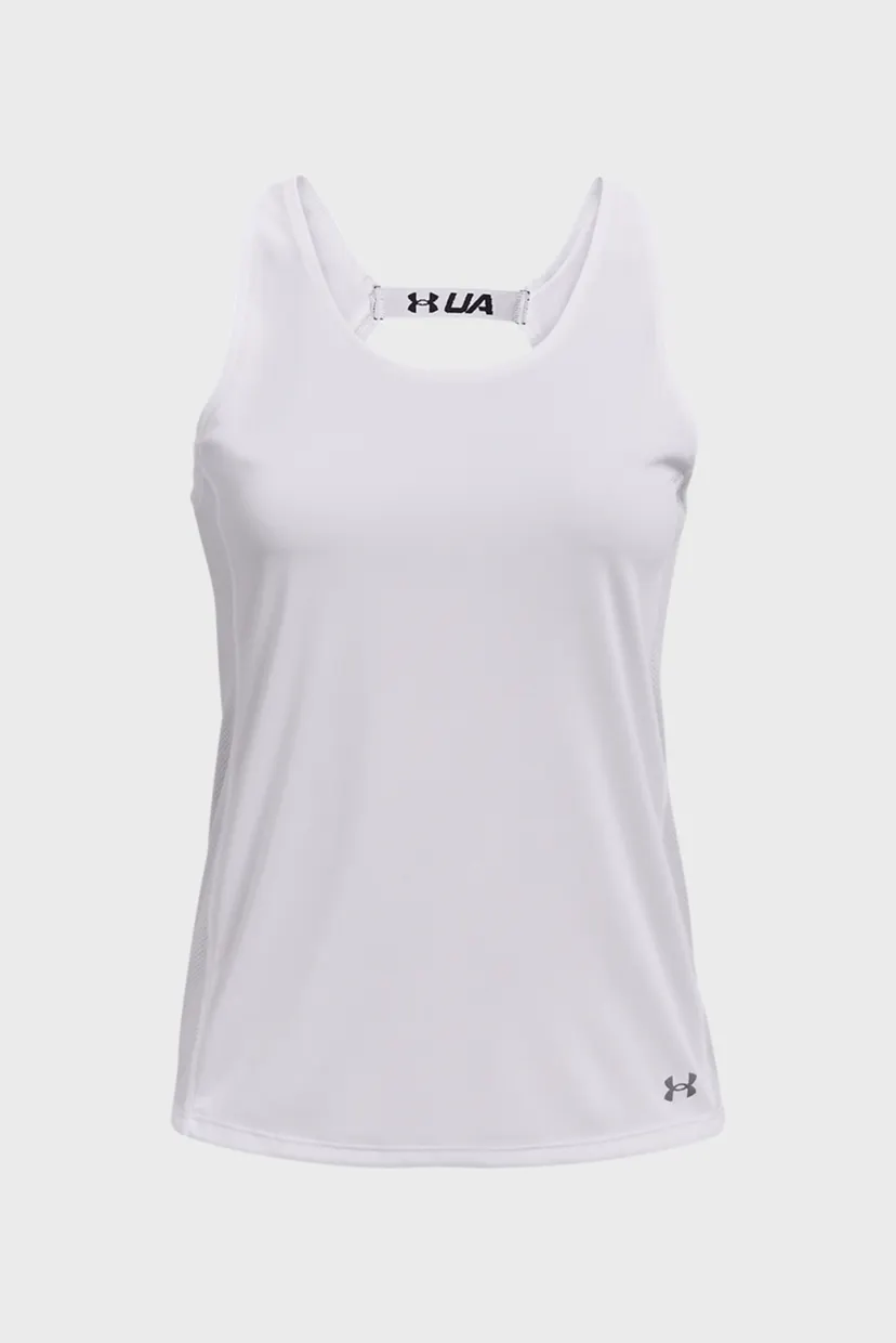 Жіноча біла майка UA Fly By Tank-WHT 5