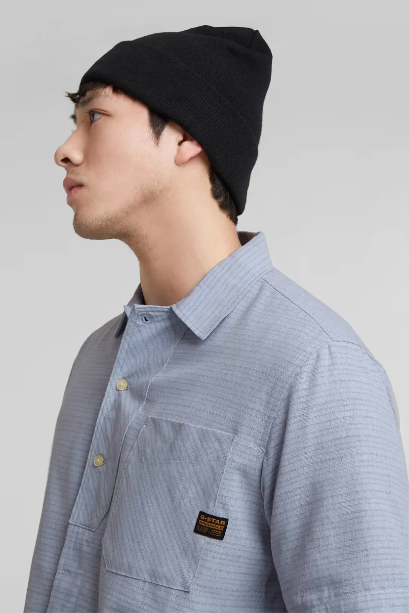 Чоловіча блакитна лляна сорочка Workwear 4