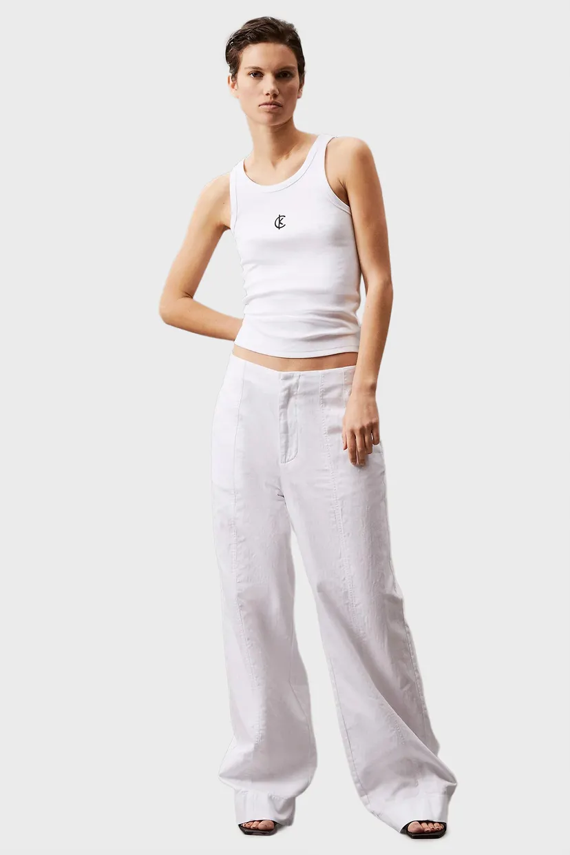 Жіноча біла майка SL Cotton Contour Rib 3