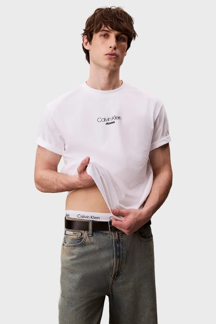 Чоловіча біла футболка SS 16S RLXD FIT CKJ GRAPHIC 4