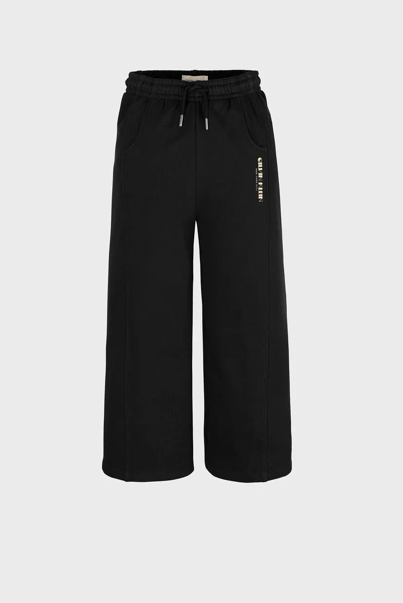 Дитячі чорні брюки GLITTER AW WIDE 6