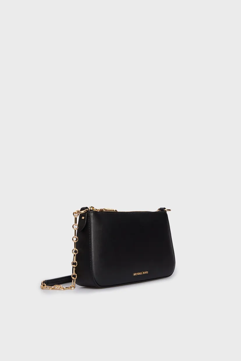 Женская черная кожаная сумка EMPIRE POUCH 3