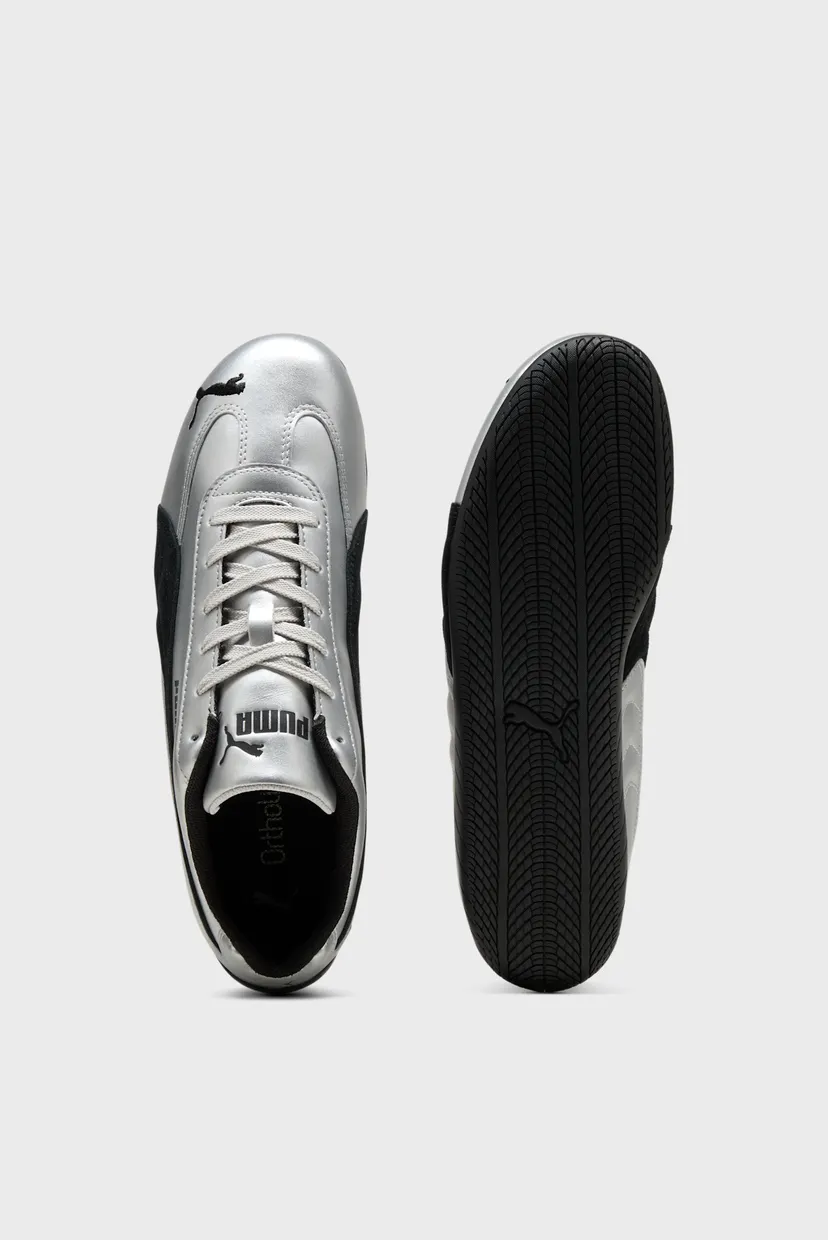 Сріблясті шкіряні кросівки Speedcat Metallic Sneakers Unisex 5