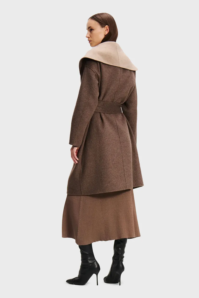 Женское шерстяное двустороннее пальто REVERSIBLE 3
