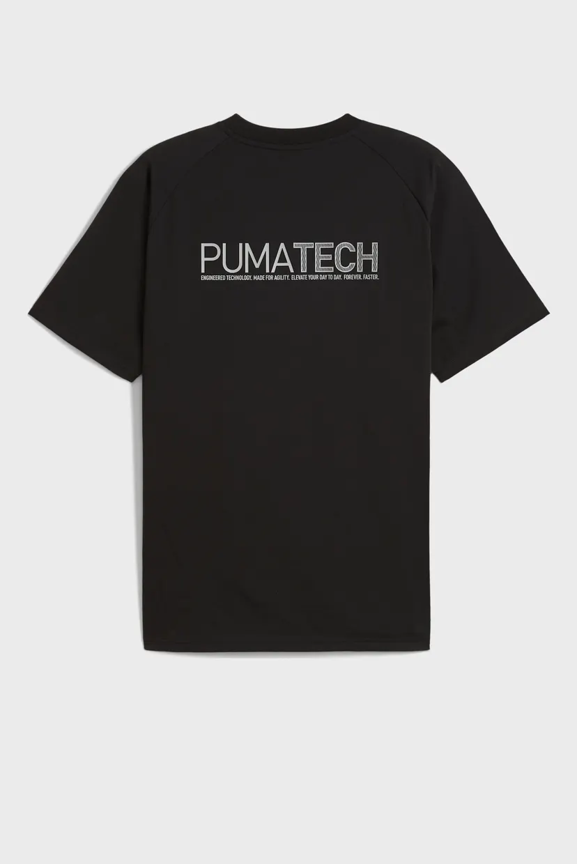 Чоловіча чорна футболка PUMATECH Graphic Relaxed Tee Men 5