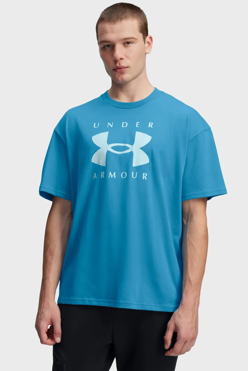 Мужская голубая футболка UA M HW OS Branded SS Under Armour