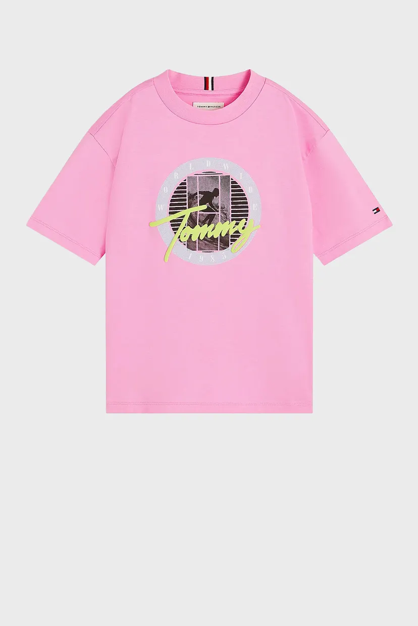 Детская розовая футболка SEASONAL GRAPHIC T-SHIRT SS 6