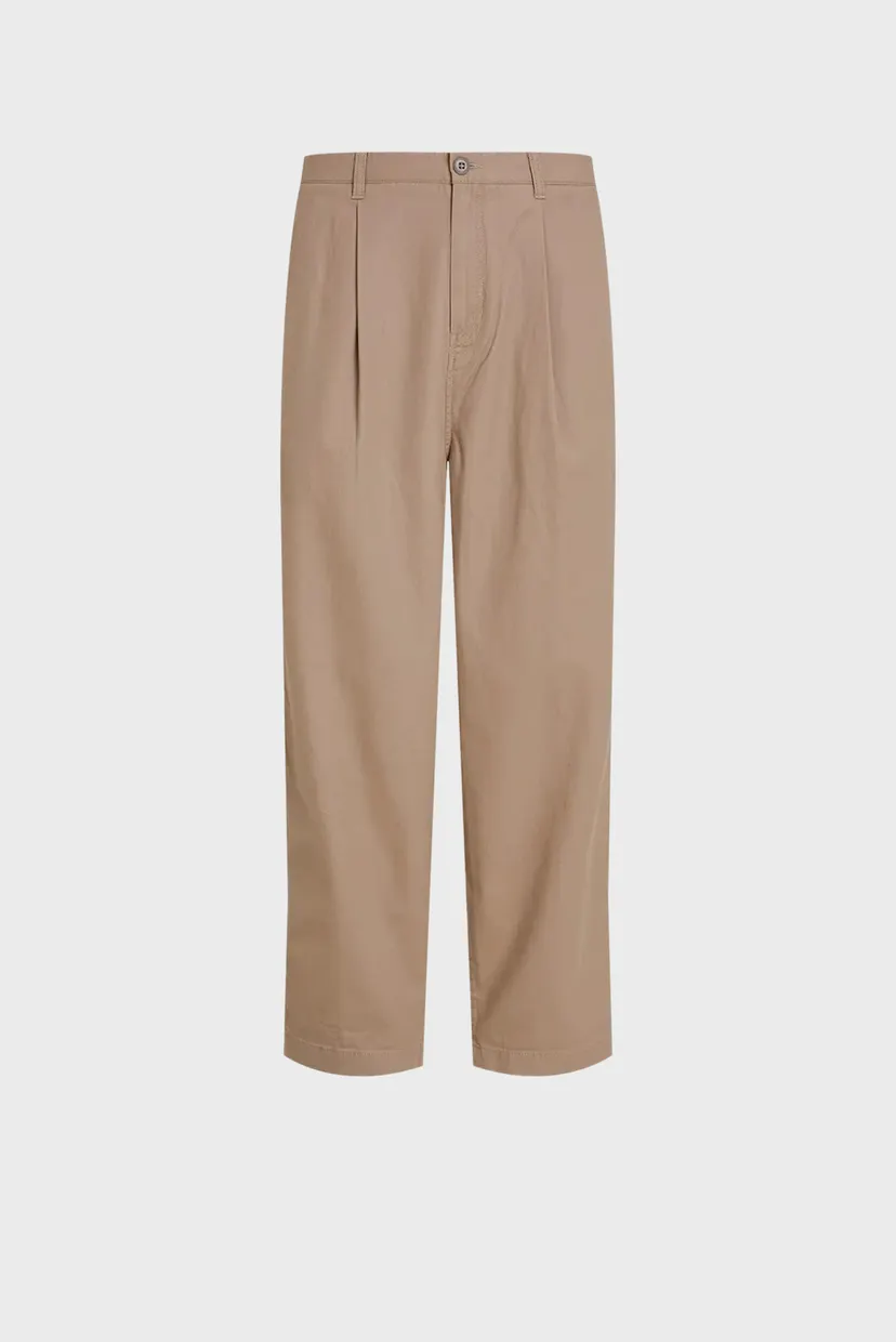 Чоловічі коричневі брюки CROPPED PLEAT 5