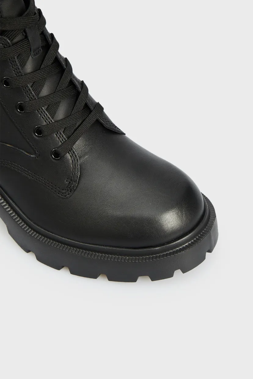 Женские черные кожаные ботильоны TJW MID HEEL BOOT LEATHER 4