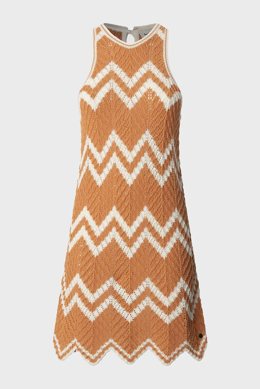 Женское оранжевое платье с узором ORIANA DRESS 6