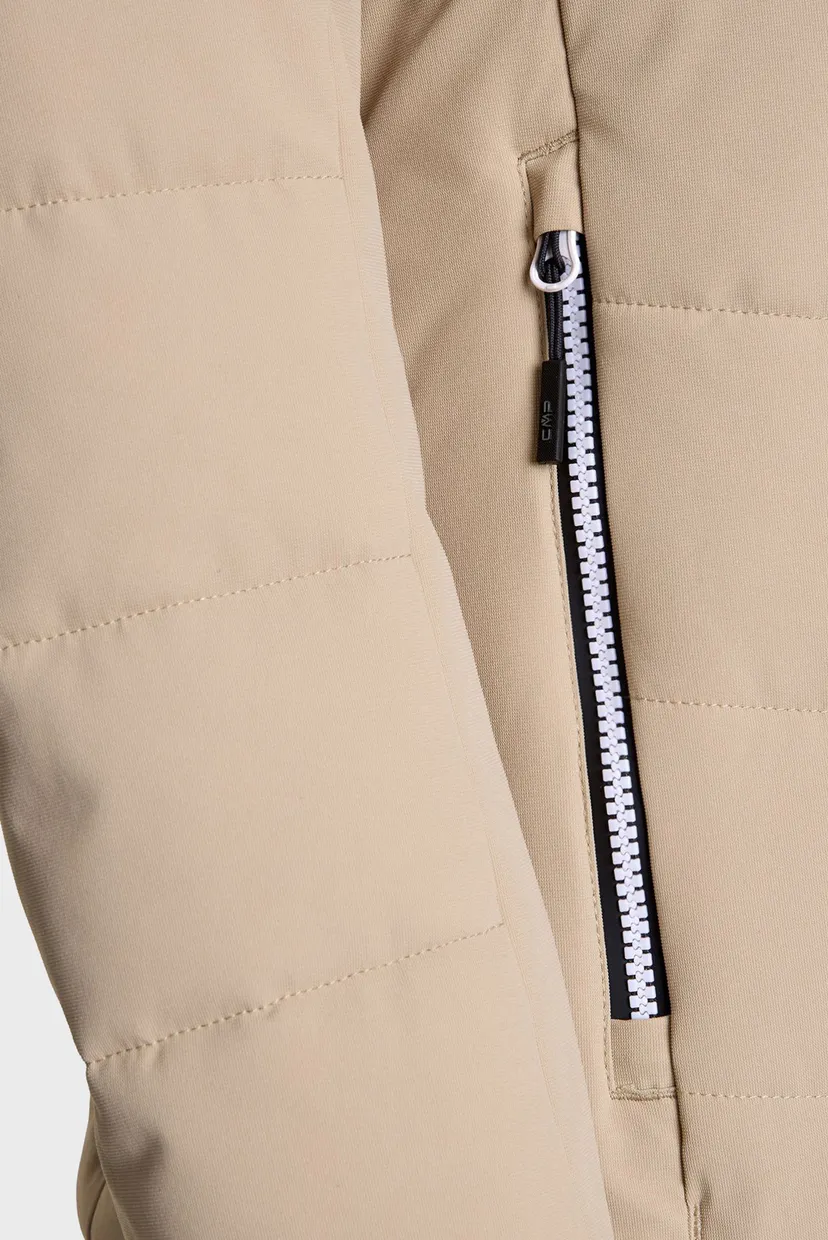 Жіноча бежева лижна куртка JACKET ZIP HOOD MECHANICAL STR 5