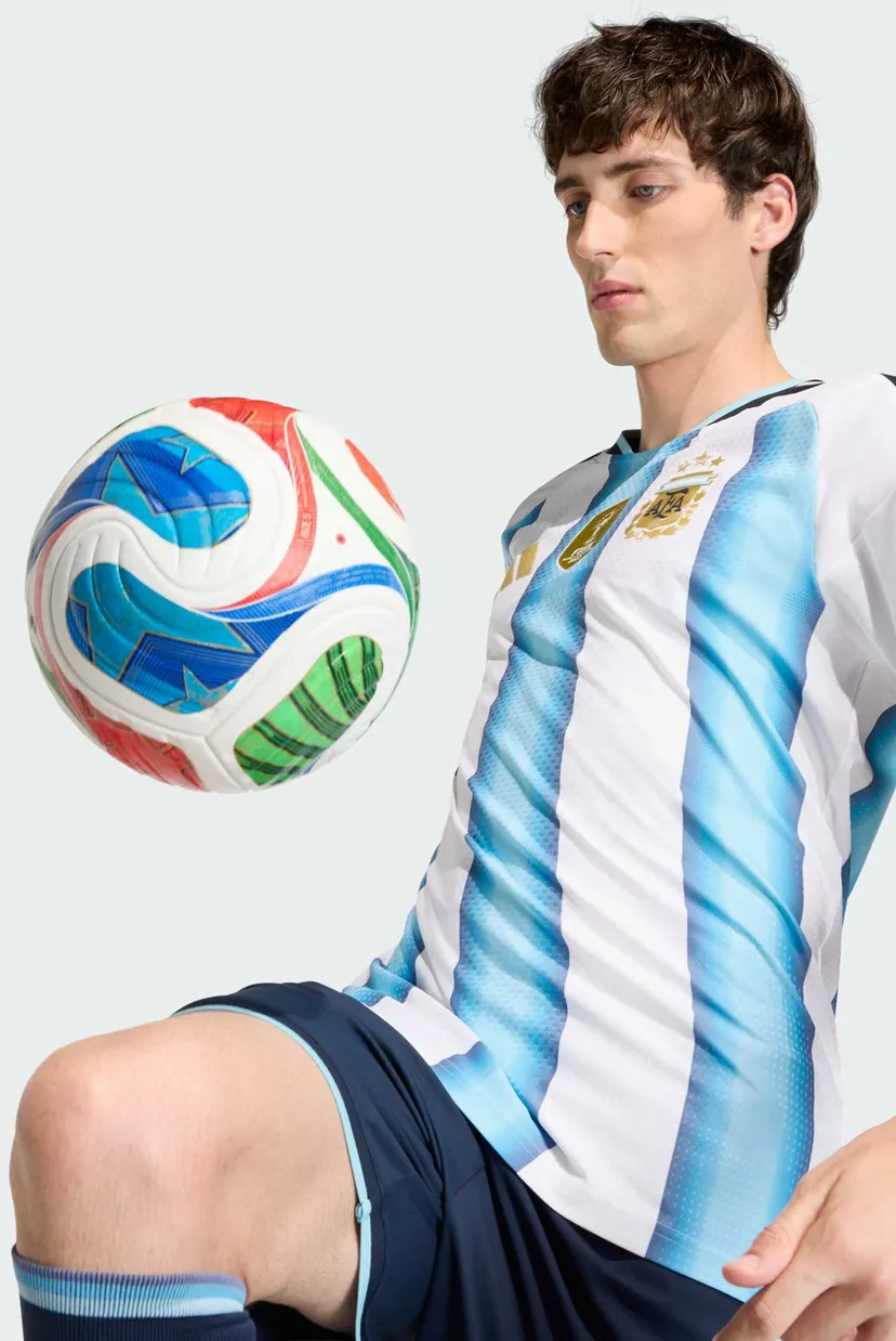 Мужская белая футболка в полоску Argentina 26 Home Authentic 4