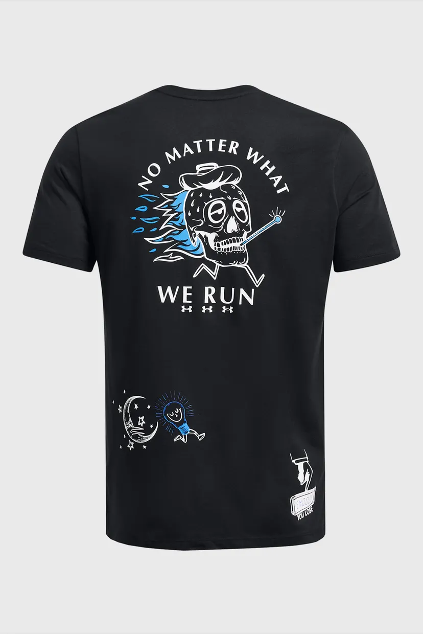 Чоловіча чорна футболка UA WE RUN SHORTSLEEVE 4
