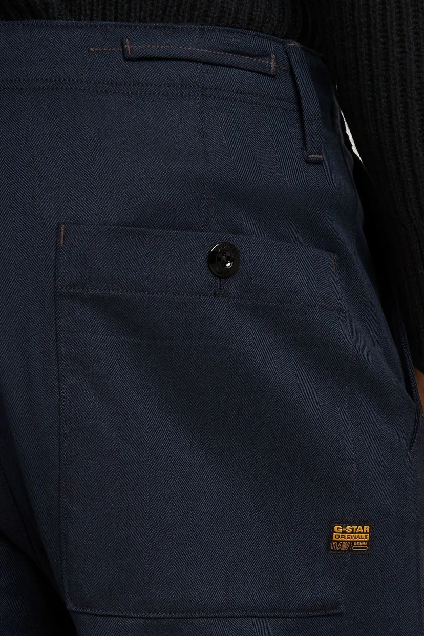 Чоловічі темно-сині брюки Pleated Chino Relaxed 5