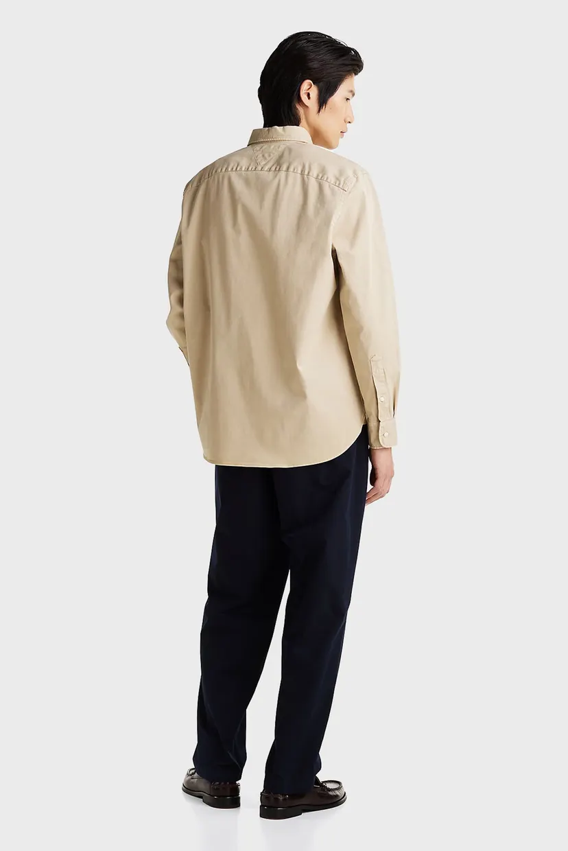 Чоловіча бежева сорочка GMD TWILL SOLID 4