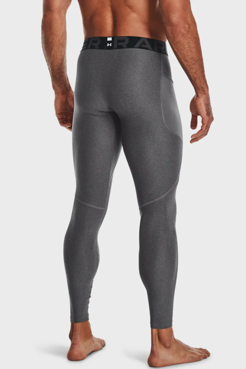 Мужские серые тайтсы UA HG Armour Leggings 3