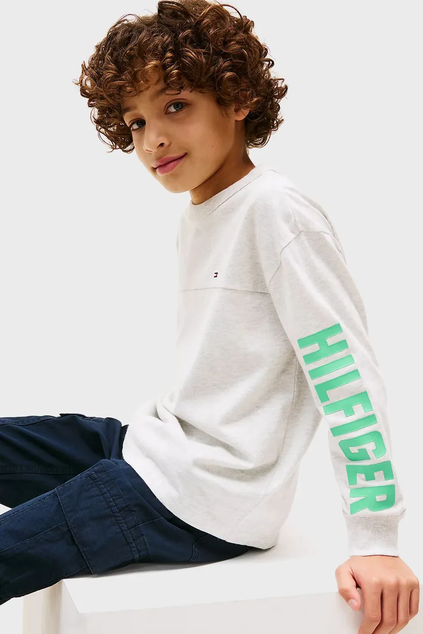 Дитячий світло-сірий лонгслів HILFIGER 4
