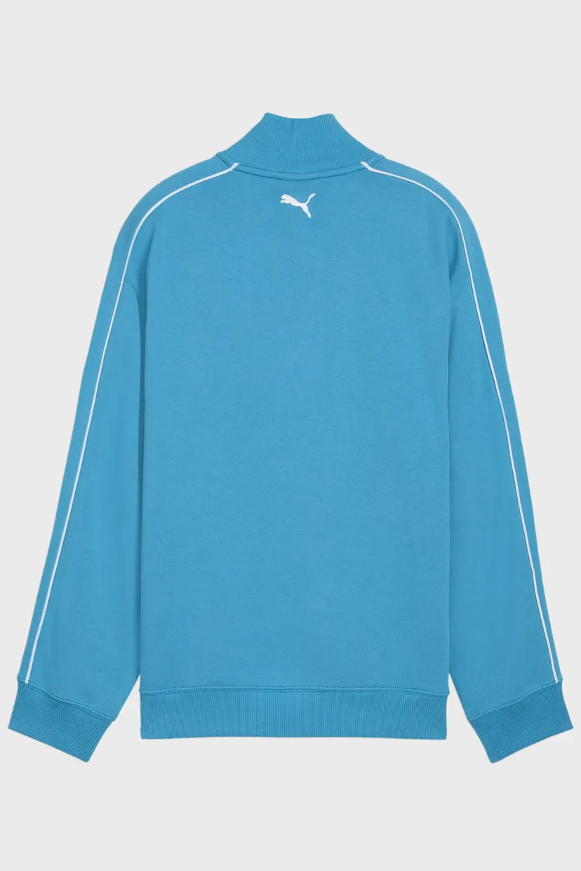 Детская синяя спортивная кофта Super PUMA T7 Half-Zip Crew Sweatshirt Youth 5