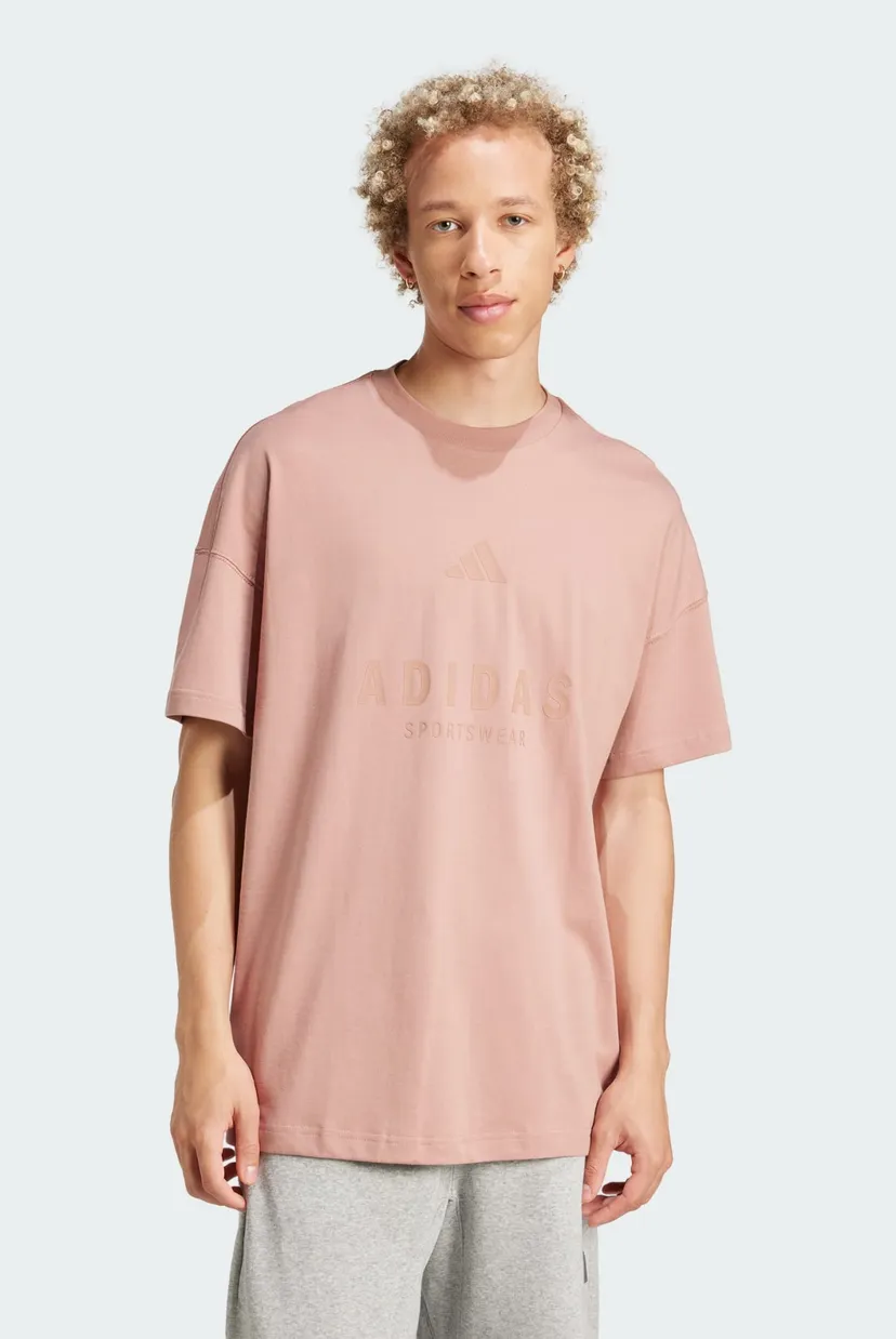 ☆北欧ページ☆ Чоловіча пудрова футболка ALL SZN Graphic adidas JJ3659 — MD-Fashion