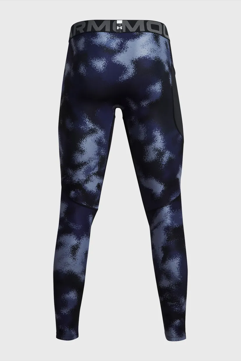 Мужские темно-синие тайтсы UA HG Armour Printed Lgs 6
