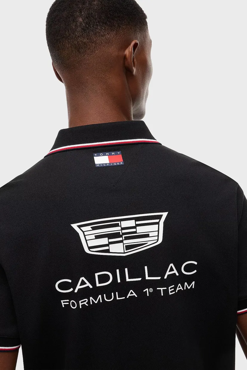 Мужское черное поло TH x Cadillac Formula 1® Team 4
