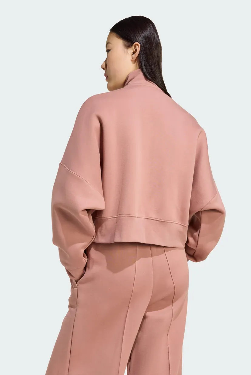 Женская пудровая спортивная кофта Off Placed 3-Stripes Zip Up 3