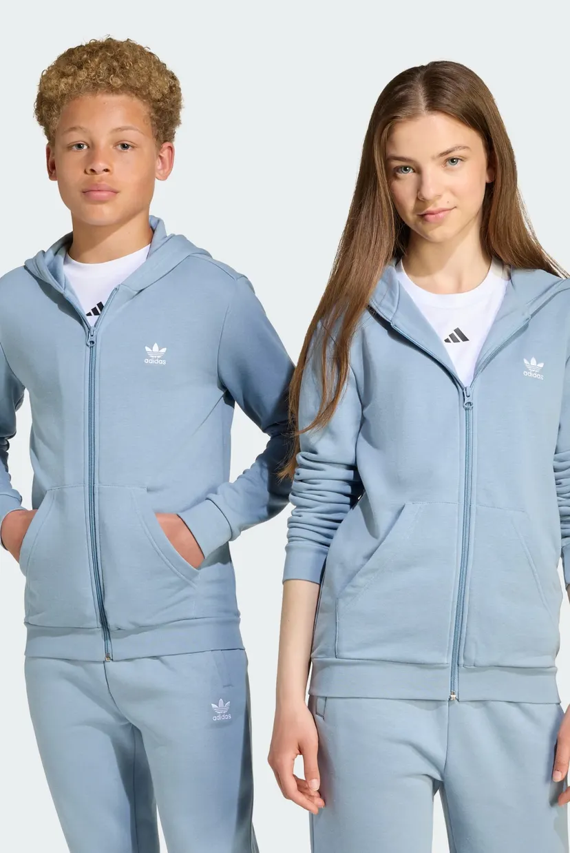 Дитяче блакитне худі Full-Zip Kids adidas JX2791 — MD-Fashion