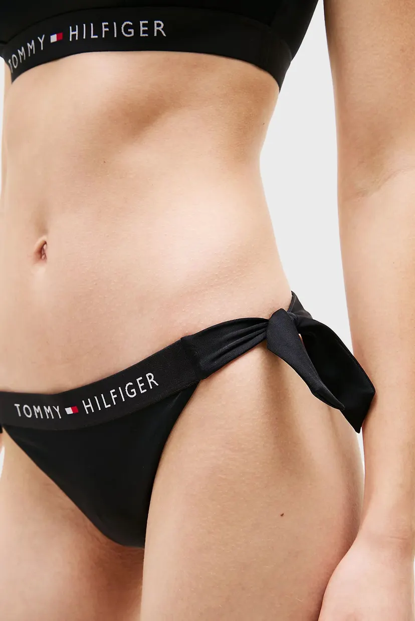 Женские черные трусики от купальника SIDE TIE CHEEKY BIKINI 4