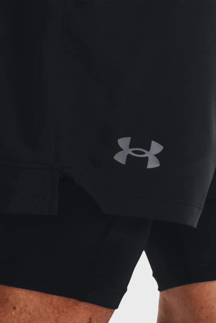 Чоловічі чорні шорти UA Vanish Woven 2in1 Sts 4
