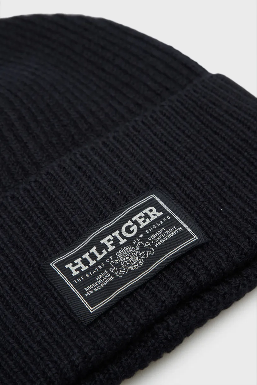 Чоловіча темно-синя вовняна шапка TH MONOTYPE OUTDOOR WOOL BEANIE 4