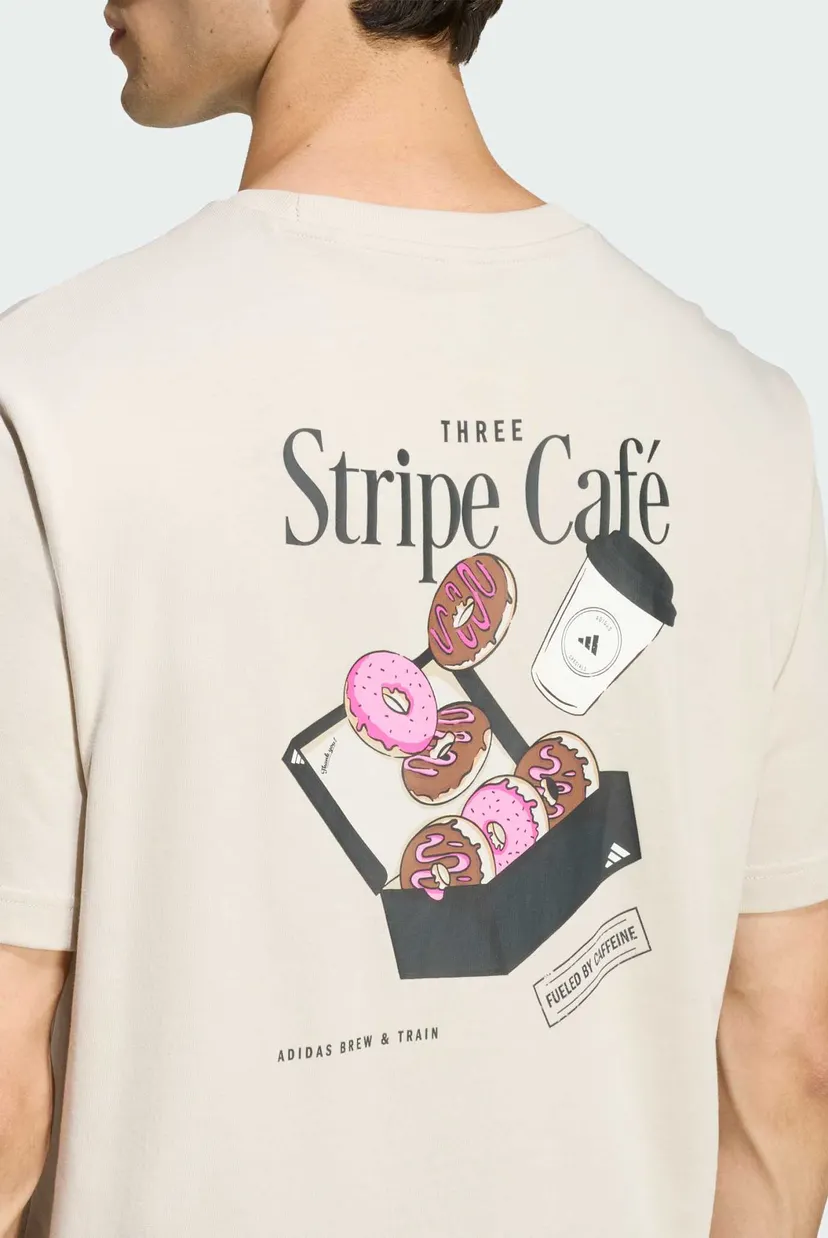 Чоловіча бежева футболка COFFEE CAFE DONUT BOX GRAPHIC 5