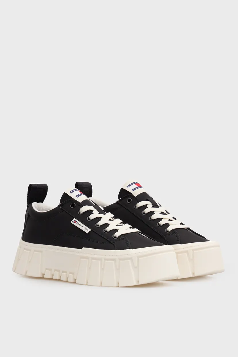 Жіночі чорні снікерси FLATFORM CHUNKY 3