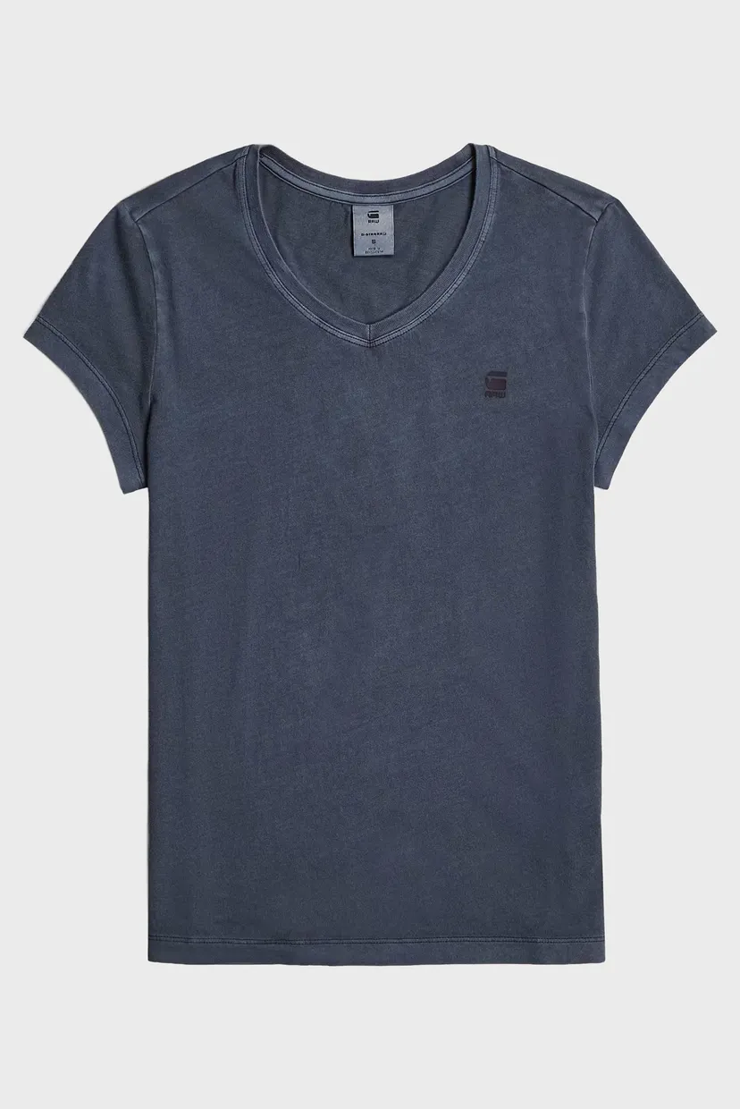 Жіноча темно-синя футболка Overdyed eyben slim 6