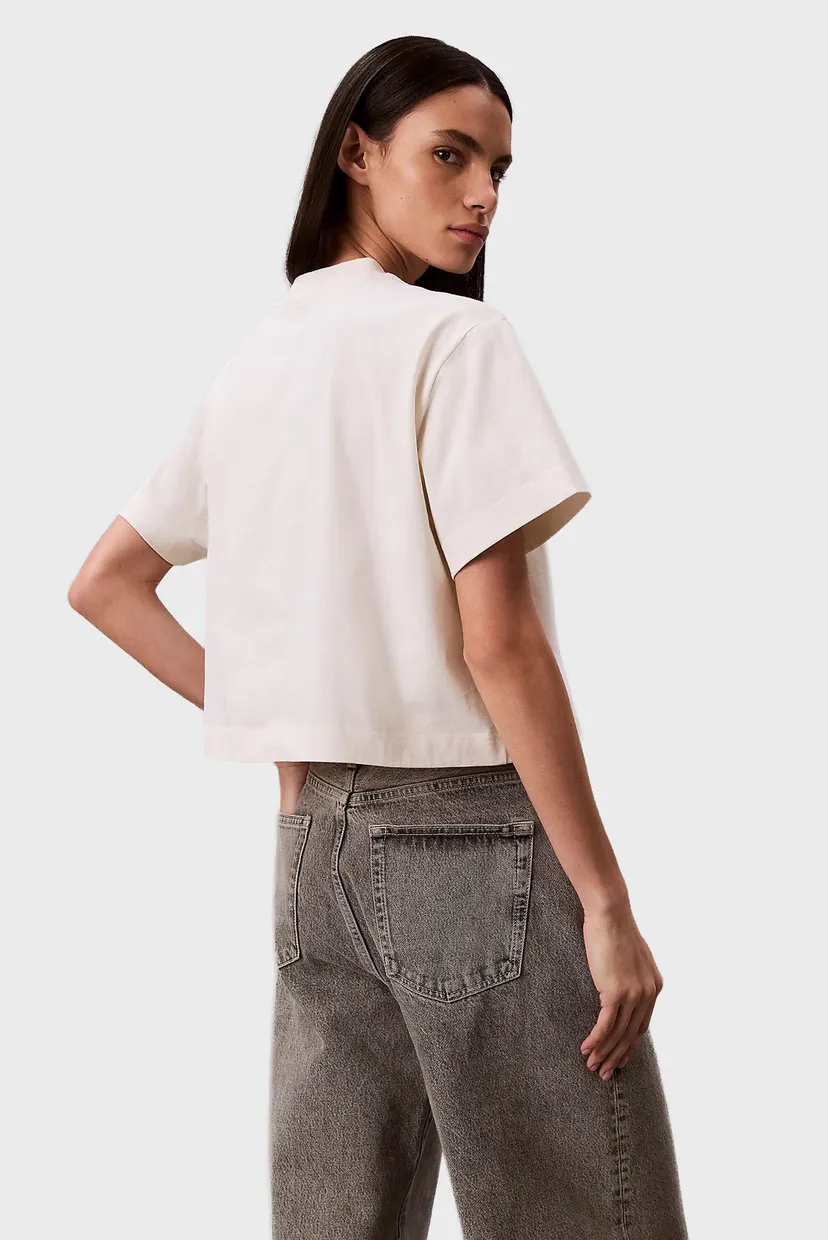 Жіноча біла футболка CROPPED BOXY GRAPHIC 3