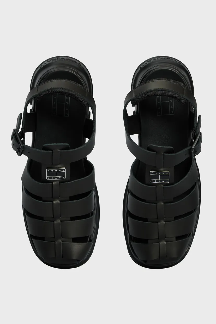 Женские черные кожаные сандалии TJW FISHERMAN SANDAL 4