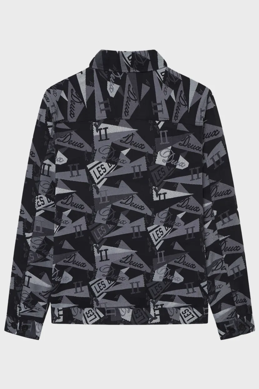 Мужская темно-серая куртка с узором Nash Flag Jacquard 5