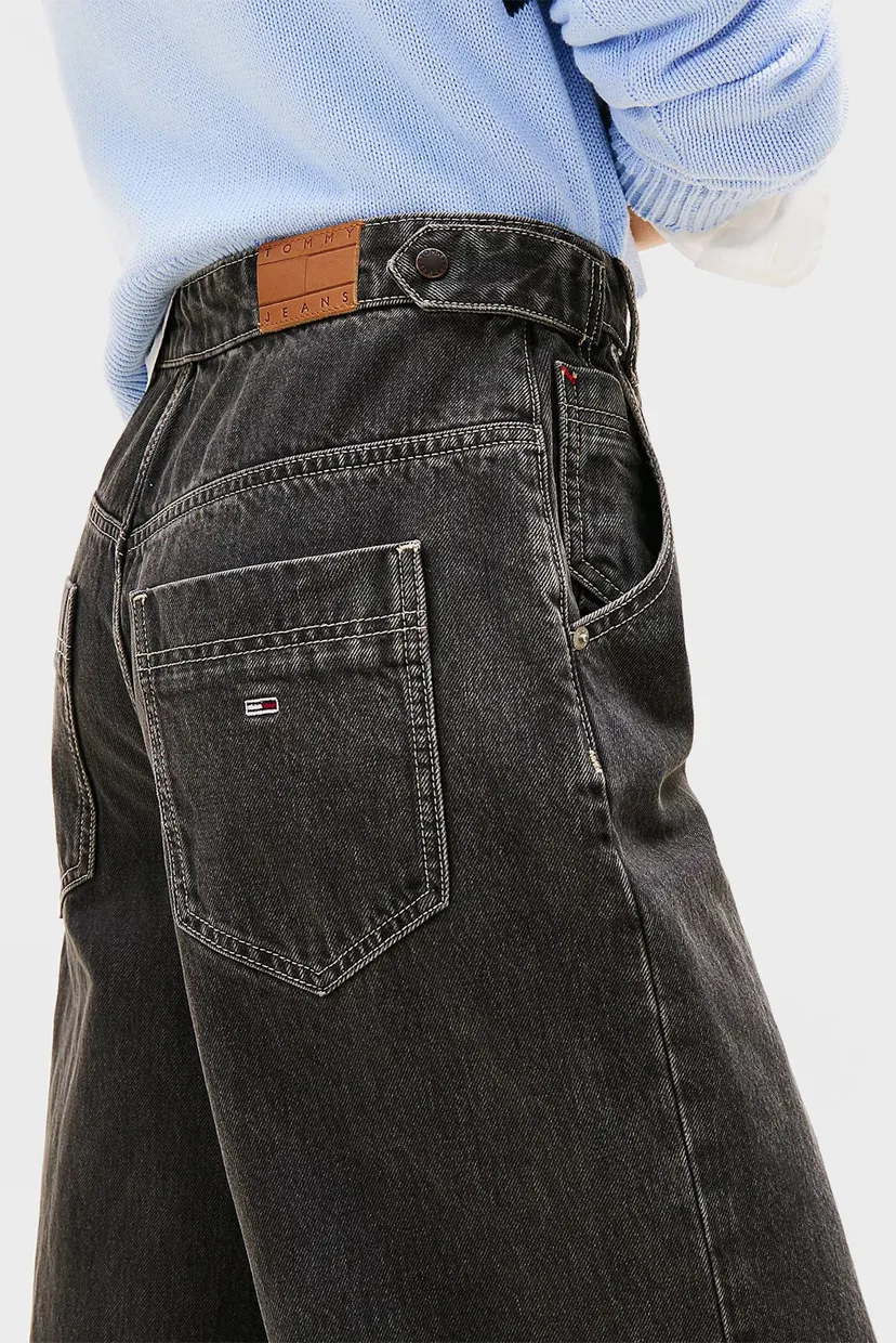 Женские черные джинсы WIDE LEG CARPENTER WASHED BLACK 4