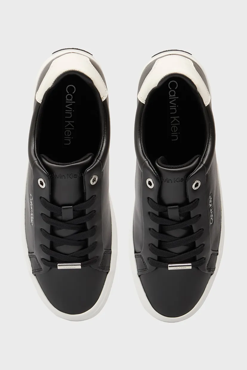 Женские черные кожаные сникерсы VULC LACE UP 4