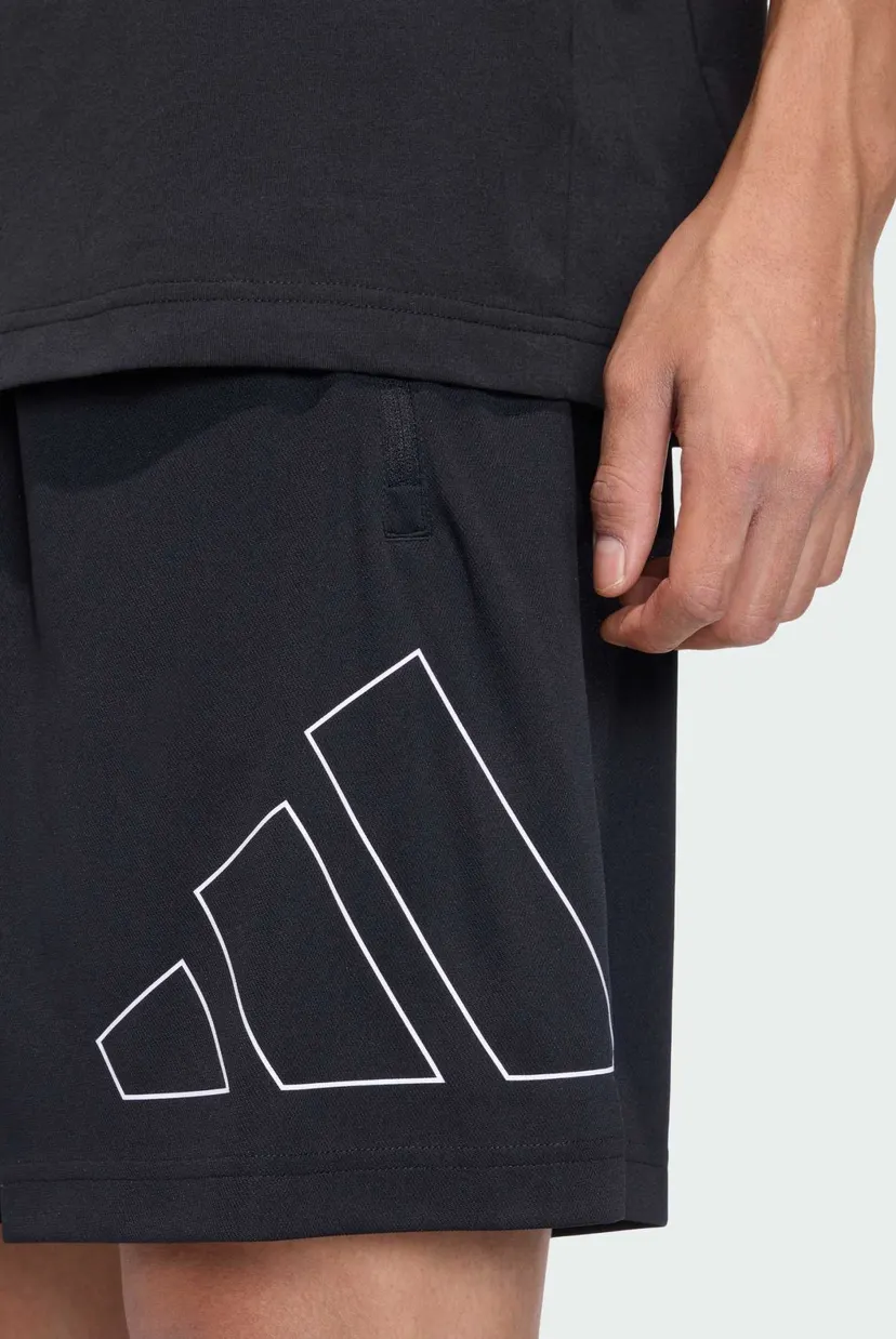 Чоловічі чорні шорти WORKOUT ESSENTIALS BASE PIQUE BIG LOGO 4