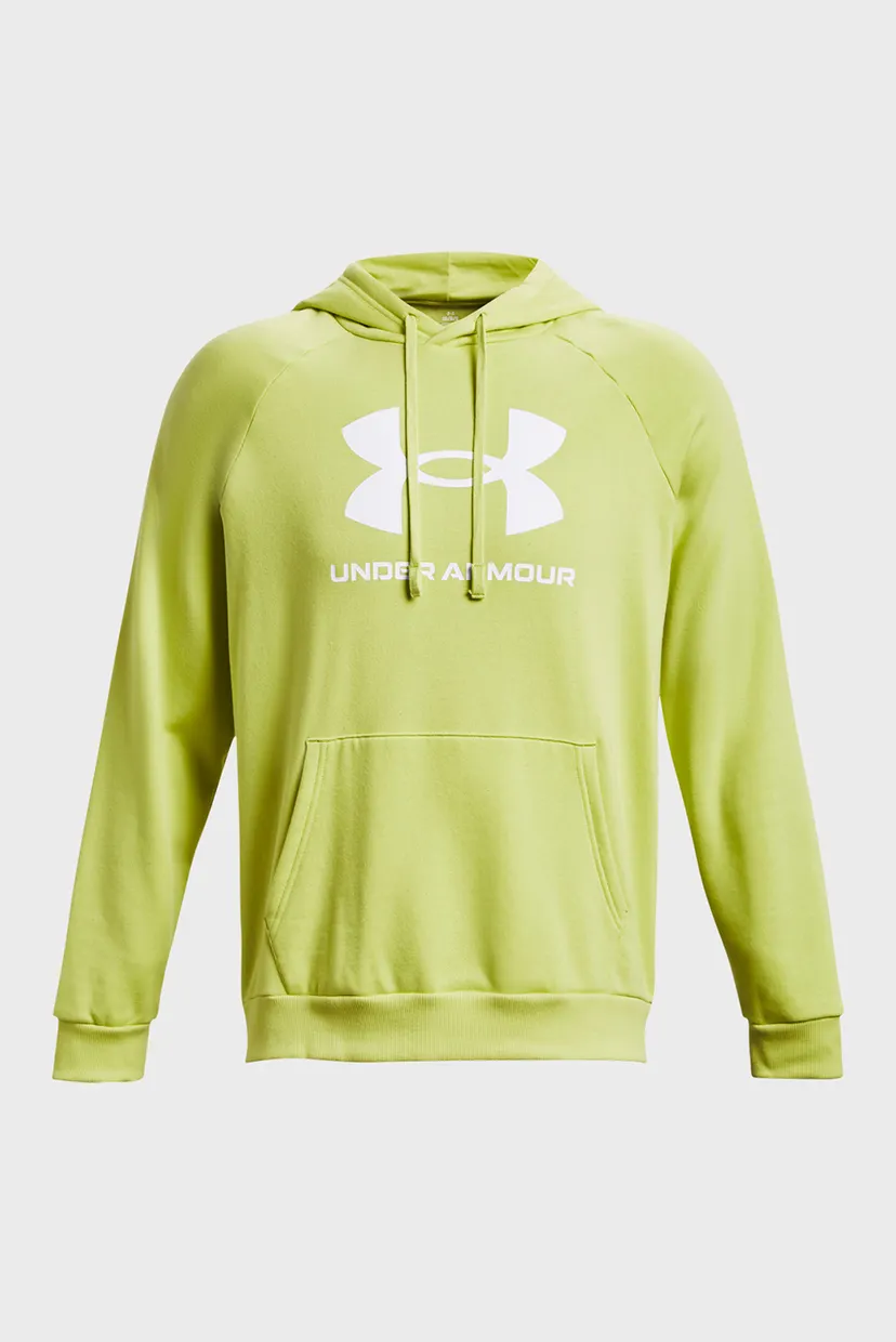 Чоловіче жовте худі UA Rival Fleece Logo HD 5