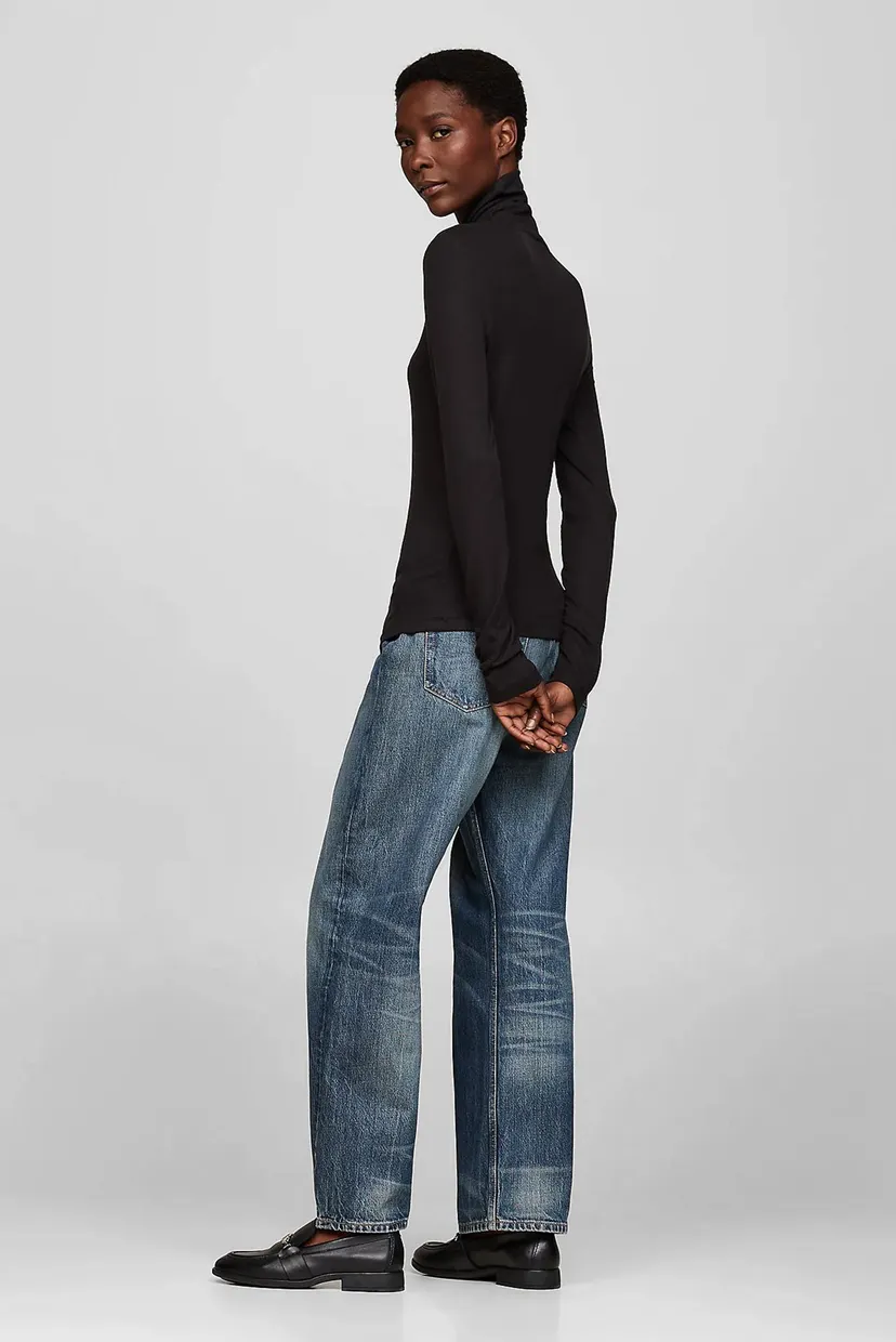 Женский черный гольф SLIM TENCEL ROLL NK LS 3